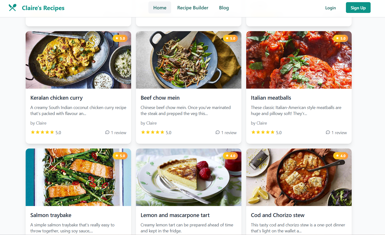 Claire's Recipes